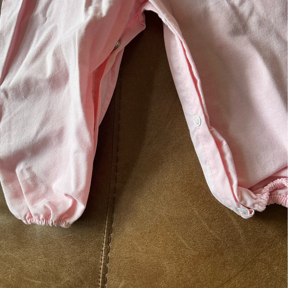 Vintage baby romper Pink Quilted Baby Overalls - Picture 4 of 4